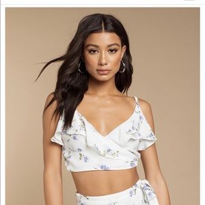 Floral Wrap Crop Top